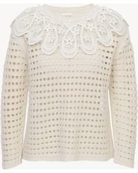 See By Chloé - Crochet Sweater - Lyst