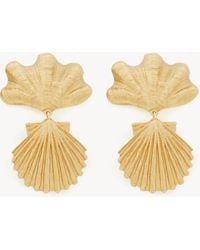 Chloé - Orecchini Shells Oro Taglia 100% Ottone - Lyst