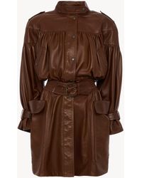 Chloé - High-Neck Puff-Sleeve Coat - Lyst