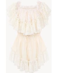Chloé - Off-The-Shoulder Mini Jumpsuit - Lyst