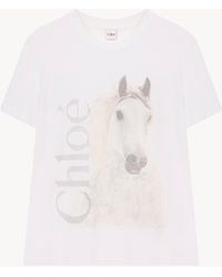 Chloé - Crew-Neck Logo T-Shirt - Lyst