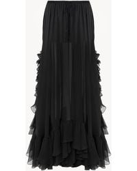 Chloé - Ruffled Long Skirt - Lyst
