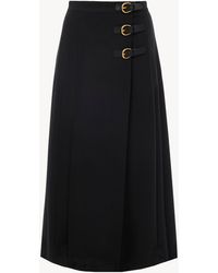 Chloé - Pleated Midi Skirt - Lyst