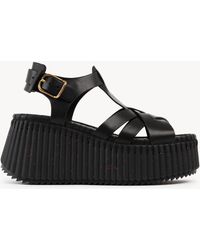 Chloé - Sandali Con Zeppa Nama - Lyst