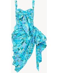 Chloé - Wrapped Bustier Midi Dress - Lyst