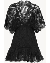 Chloé - フィットしたレース製ラッフルトップス - Lyst