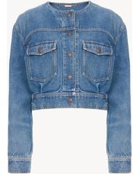 Chloé - Collarless Cropped Jacket - Lyst