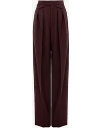 Chloé - High-Rise Gathered Trousers - Lyst