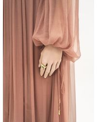 Chloé - Robe oversize à volants en mousseline de soie - Lyst
