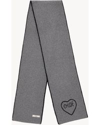 Chloé - Écharpe Encoeur En Laine Et Cachemire - Lyst