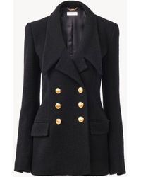 Chloé - Chaqueta De Sastre Con Doble Botonadura De Bouclette De Lana - Lyst