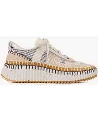Chloé - Namaスニーカー 婦人向け ベージュ サイズ ポリエステル 70% ナイロン 15% コットン 10% 熱可塑性ポリウレタン 5% 牛革 - Lyst