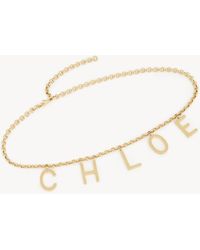 Chloé - Cintura Gioiello Letters Oro Taglia 100% Ottone - Lyst