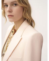 Chloé - Single-breasted Tailored Jacket In Wool Gabardine - Lyst