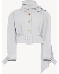 Chloé - Cropped Scarf Jacket - Lyst