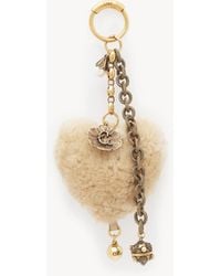 Chloé - Symbols Heart Shearling Bag Charm - Lyst