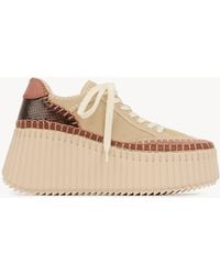 Chloé - Nama Wedge Platform Sneakers - Lyst