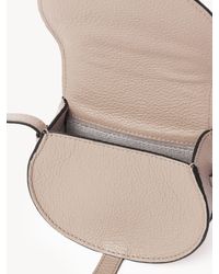 Chloé - Nano Marcie Saddle Bag In Grained Leather - Lyst