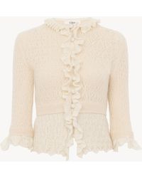 Chloé - Cropped Ruffle Sweater - Lyst
