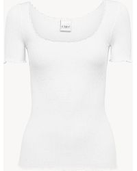 Chloé - Körperbetont Geschnittenes T-Shirt Aus Baumwolle Mit Rundhalsausschnitt - Lyst