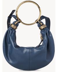 Chloé - グレインレザー製スモールBracelet Hobo Bag 婦人向け ブルー サイズ 牛革（カーフ） 100 - Lyst