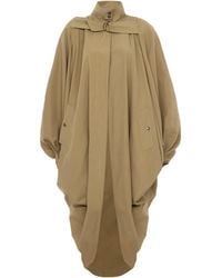 Chloé - High-Neck Oversized Cape Coat - Lyst