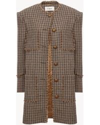 Chloé - Single-Breasted Collarless Coat - Lyst