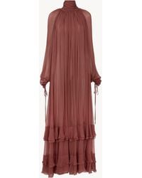 Chloé - Gathered Long Dress - Lyst
