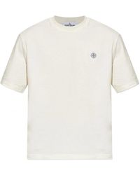 Stone Island - Patch Logo 2100030 T Shirt - Lyst