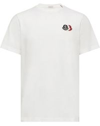 Moncler - Triple Logo Cotton T Shirt - Lyst