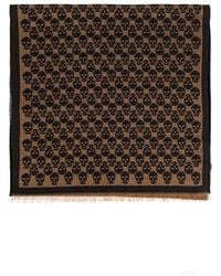 McQueen - Skull Monogram Scarf - Lyst