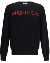 McQueen - Fine Merino Intarsia Sweater - Lyst