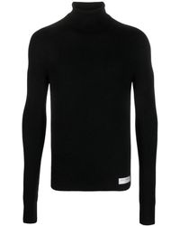 Balmain - Pb Wool Turtleneck Sweater Black - Lyst