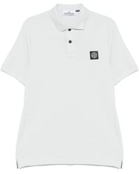 Stone Island - Compass Patch Piquet Polo - Lyst
