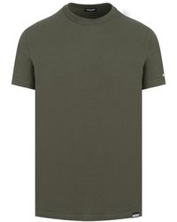 DSquared² - Branded Crewneck Cotton T Shirt - Lyst