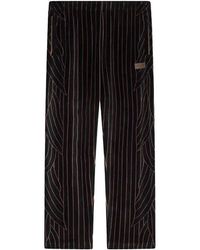 KENZO - Leaf Stripe Velvet Trackpants - Lyst