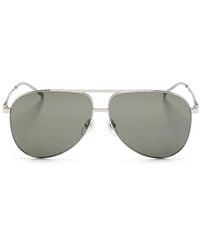 Gucci - Metal Webbing Aviator Sunglasses - Lyst