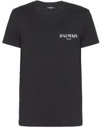 Balmain - Slim Vintage Gel Logo T Shirt - Lyst