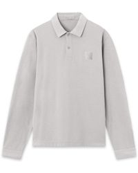 Stone Island - S0f11 Patch Logo Ls Polo - Lyst