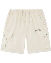 Palm Angels - Curved Logo Loose Cargo Shorts - Lyst