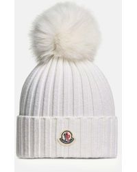 Moncler - Archive Logo Bobble Hat - Lyst