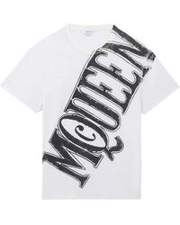 McQueen - Slashed Logo T-shirt - Lyst