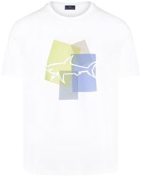 Paul & Shark - Cotton Shark Print T Shirt - Lyst