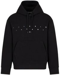 Emporio Armani - Pullover Cotton Hooded Top - Lyst