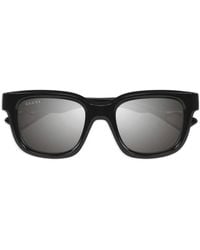 Gucci - Arm Plate Logo Sunglasses - Lyst