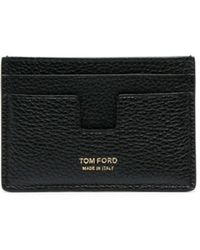 Tom Ford - Soft Grain Leather T Line Card Case - Lyst