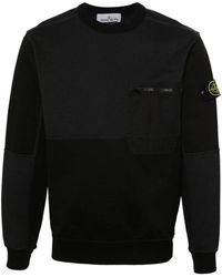 Stone Island - Cotton Zip Pocket Sweatshirt - Lyst