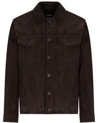 BOSS - C Merak 1 Leather Jacket - Lyst