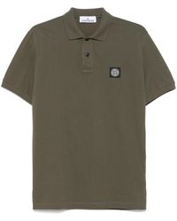 Stone Island - Compass Patch Piquet Polo - Lyst