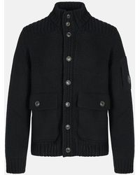 C.P. Company - Lambswool Grs Button Lens Sweater - Lyst
